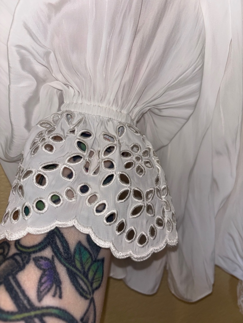 Ramy Brook Lilian Ruffle Eyelet Top White XL NWT - Picture 9 of 10